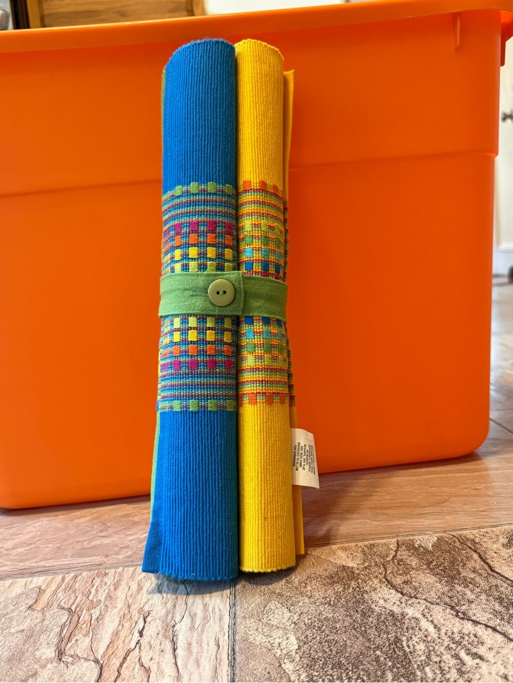 NWT CRATE & BARREL RIBBED COTTON PLACEMENTS (4 PIECES) - Picture 3 of 5
